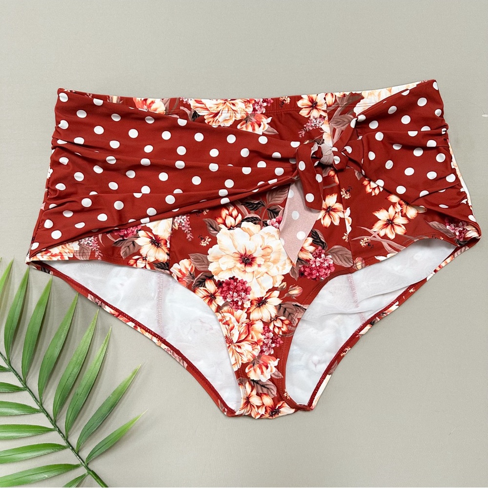 TORRID front tie high waisted bikini swim bottom, 3X.